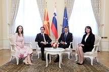 15. 7. 2019, Ljubljana – Predsednik Pahor in gospa Pear na uradnem obisku v Sloveniji gostita predsednika Republike Severne Makedonije s soprogo (STA)